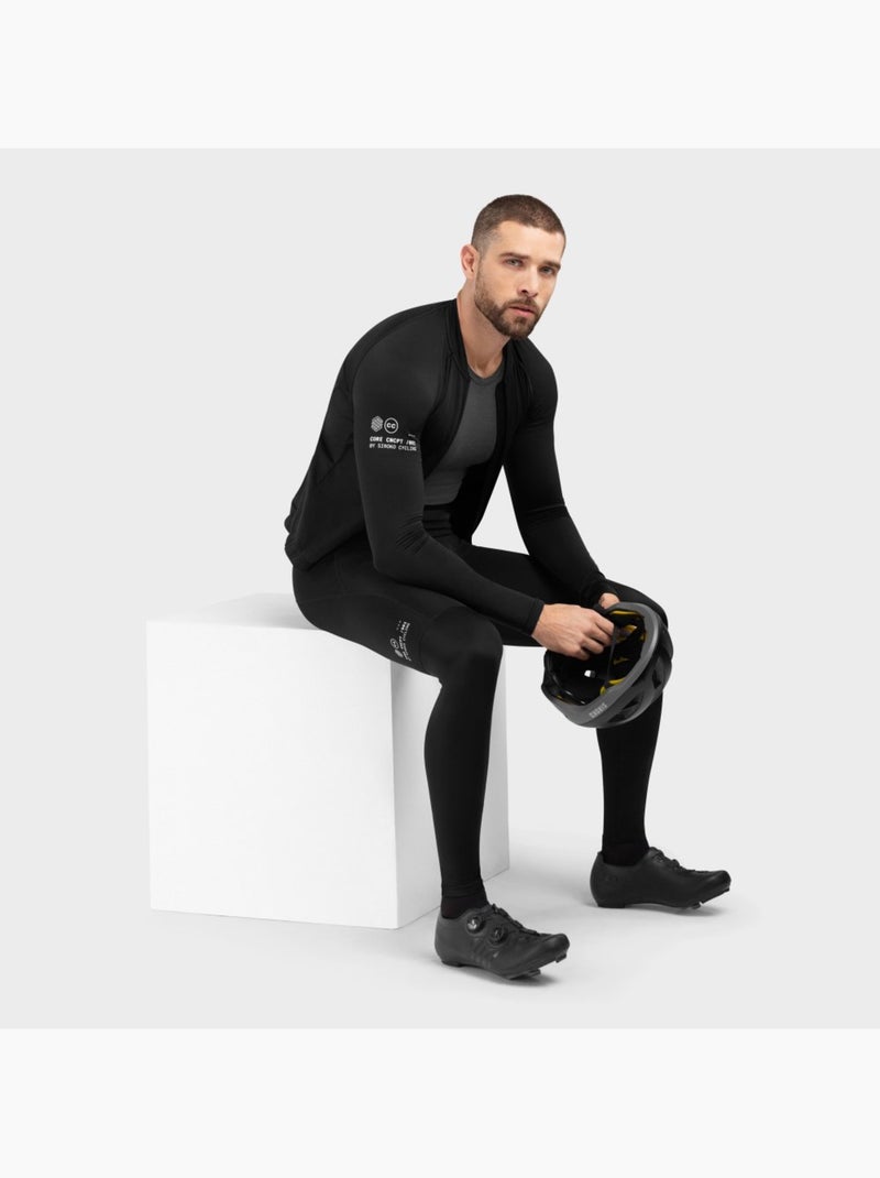 Cuissard long vélo avec peau homme cyclisme homme core topclass Noir - Kiabi