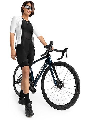 Cuissard vélo court en tissu recyclé femme cyclisme femme comet