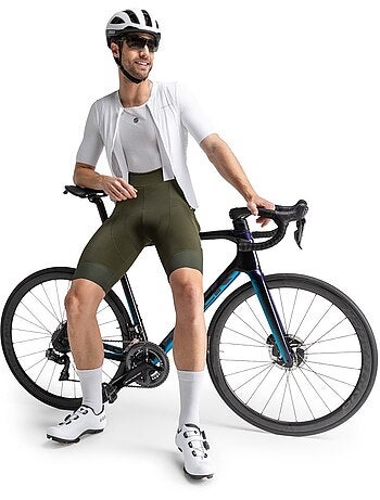 Cuissard vélo court en tissu recyclé homme cyclisme homme basil