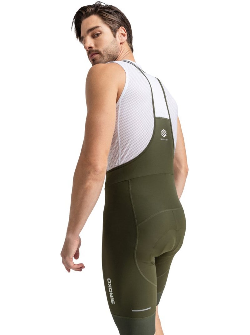Cuissard vélo court en tissu recyclé homme cyclisme homme basil Vert - Kiabi