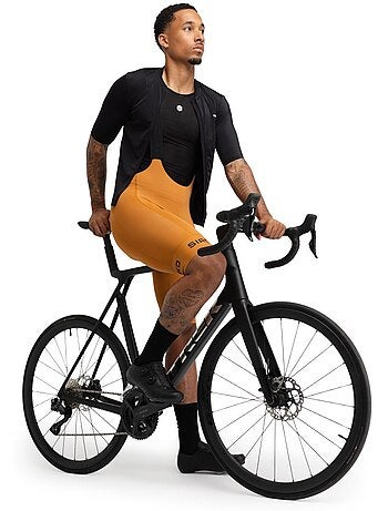 Cuissard vélo court en tissu recyclé homme cyclisme homme bx terres