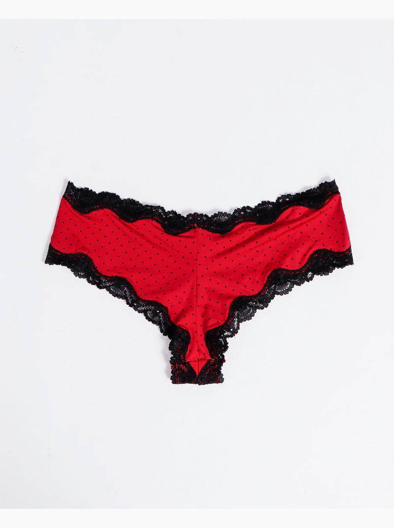 Culotte à pois pour femme ADMAS Rouge foncé - Kiabi