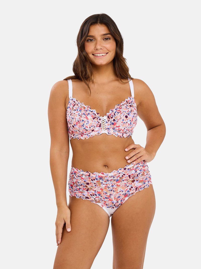 Culotte arum mosaic sans complexe lingerie Blanc Violet Bleu - Kiabi