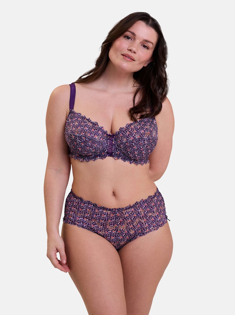 Culotte arum mosaic sans complexe lingerie Violet aubergine - Kiabi