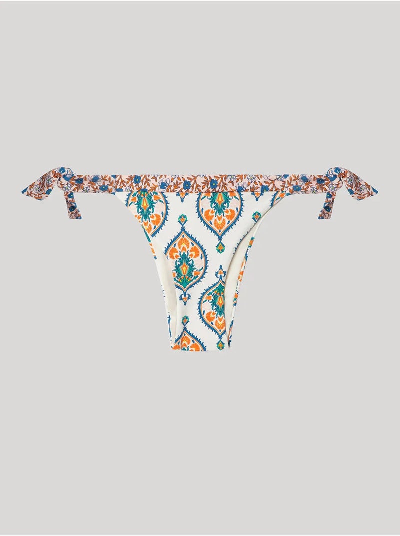 Culotte bikini ajustable en tissu imprimé Multicolore - Kiabi