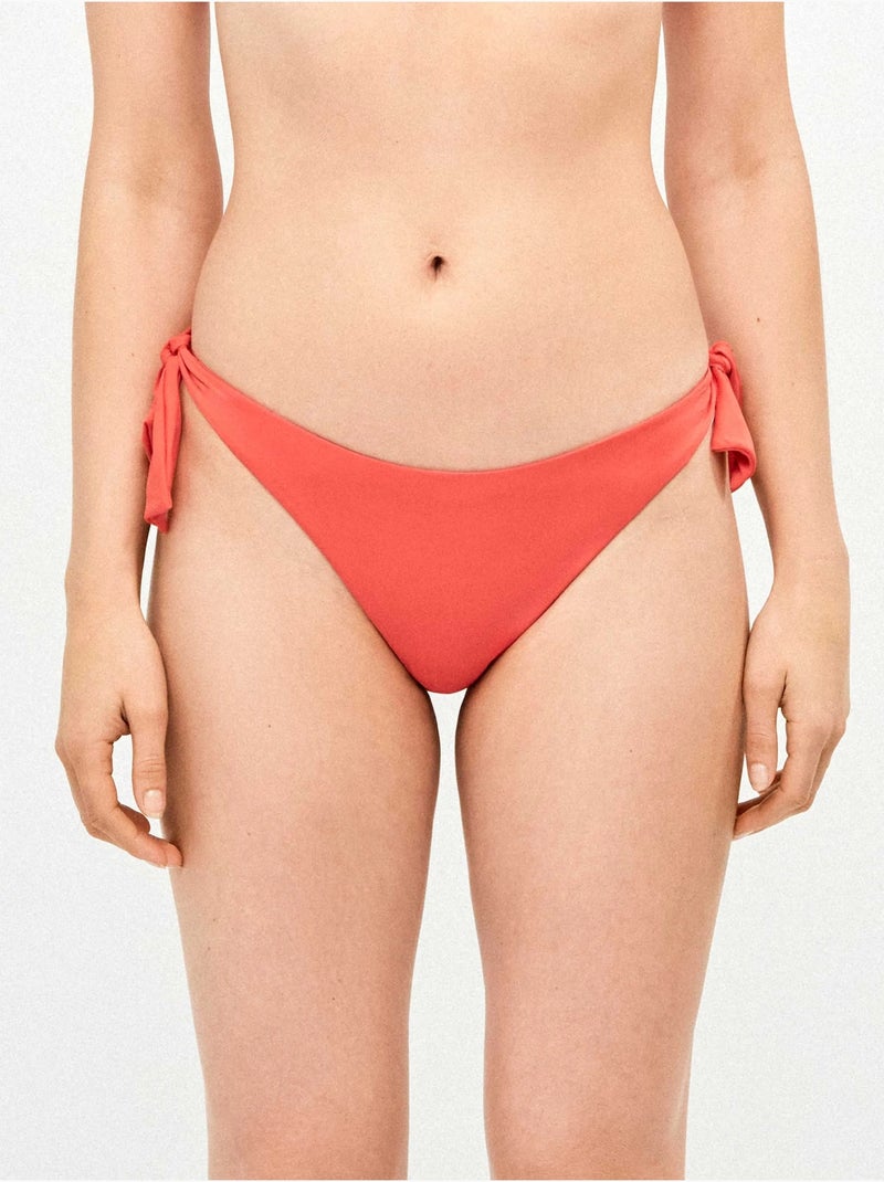 Culotte bikini brésilien ajustable Rouge - Kiabi