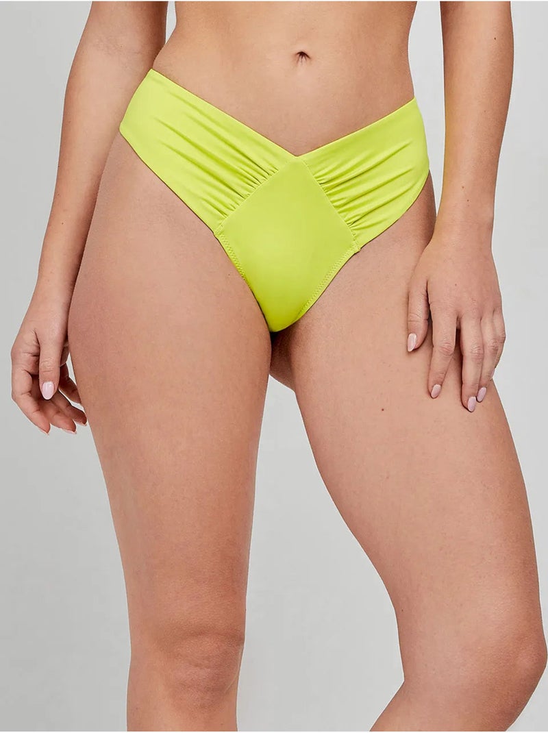 Culotte bikini brésilien coupe v Bleu Vert - Kiabi