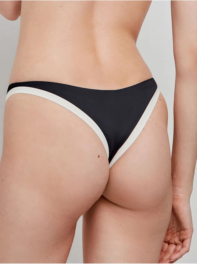 Culotte bikini brésilien Noir - Kiabi