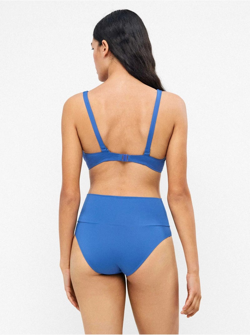 Culotte bikini haut multiposition Bleu - Kiabi