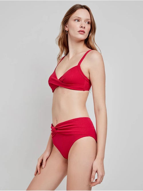 Culotte bikini haut tissu structure - Kiabi Culotte bikini haut tissu structure - Kiabi