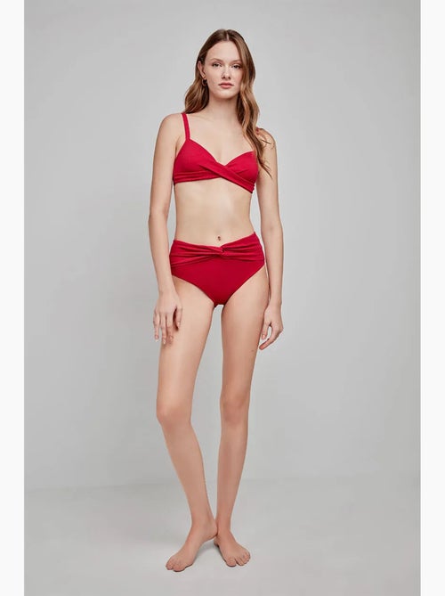 Culotte bikini haut tissu structure - Kiabi Culotte bikini haut tissu structure - Kiabi