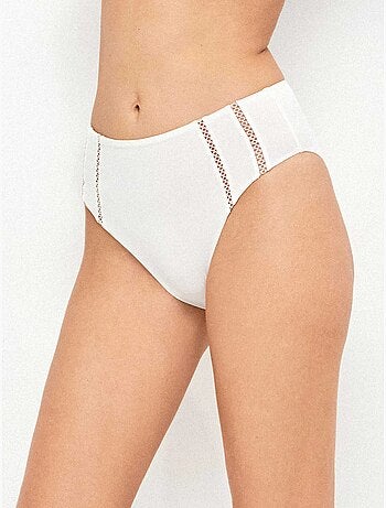 Culotte bikini haute ajourée