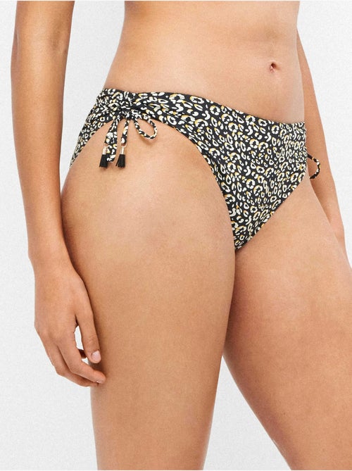 Culotte bikini haute et ajustable en tissu imprimé animal. - Kiabi Culotte bikini haute et ajustable en tissu imprimé animal. - Kiabi