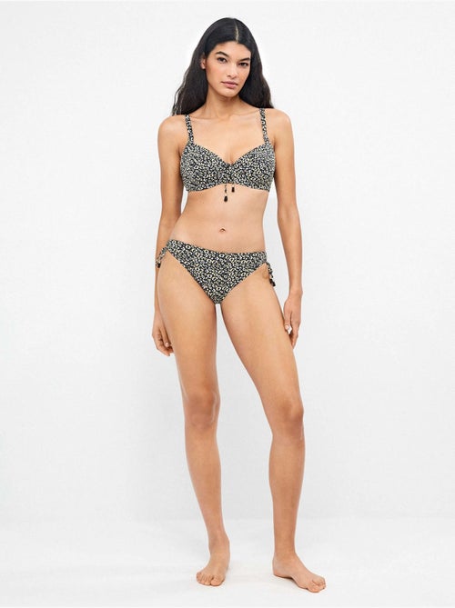 Culotte bikini haute et ajustable en tissu imprimé animal. - Kiabi Culotte bikini haute et ajustable en tissu imprimé animal. - Kiabi