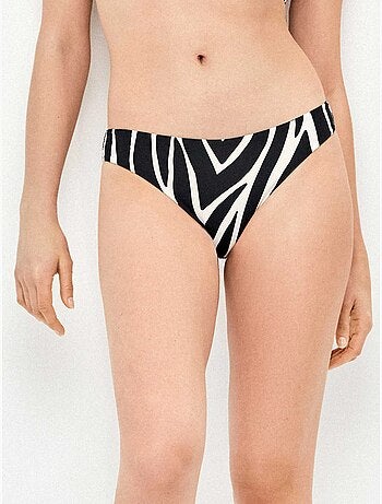 Culotte bikini imprimé animal zèbre
