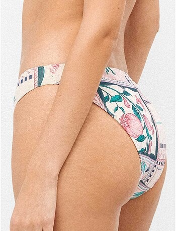 Culotte bikini imprimé mosaïque inspiration tropicale