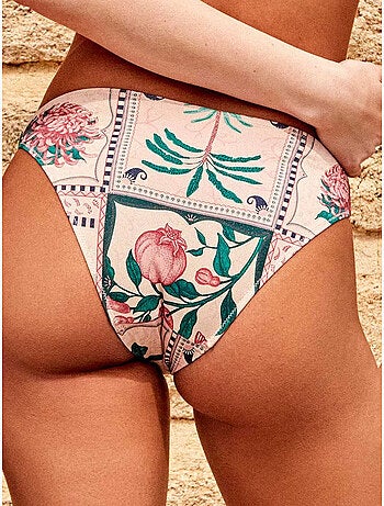 Culotte bikini imprimé mosaïque inspiration tropicale