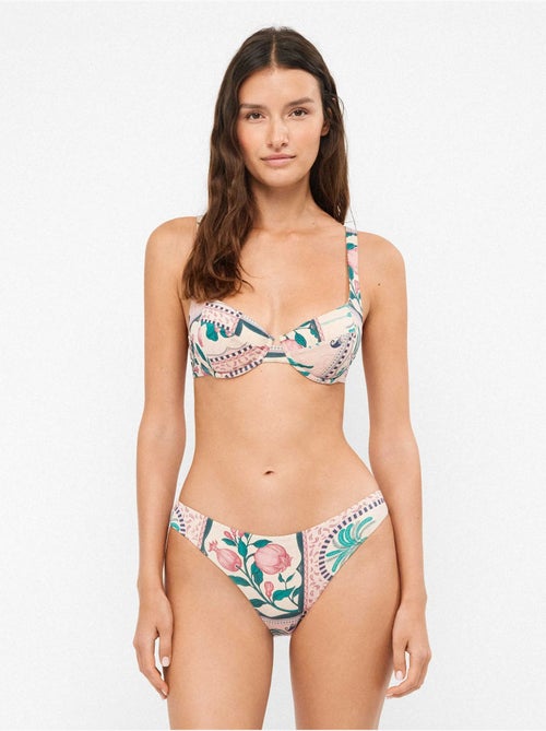 Culotte bikini imprimé mosaïque inspiration tropicale - Kiabi Culotte bikini imprimé mosaïque inspiration tropicale - Kiabi
