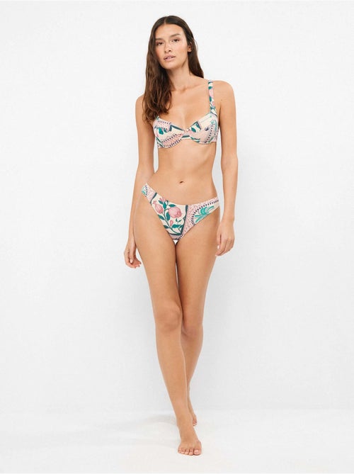 Culotte bikini imprimé mosaïque inspiration tropicale - Kiabi Culotte bikini imprimé mosaïque inspiration tropicale - Kiabi