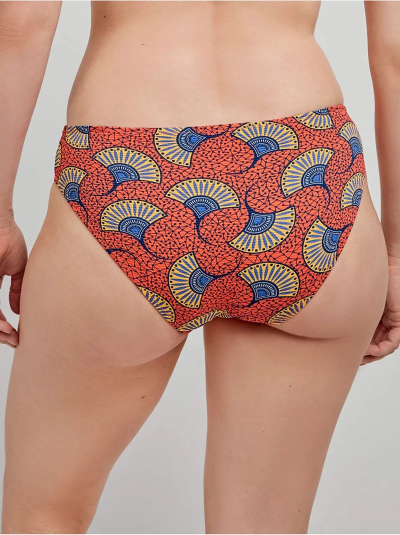 Culotte bikini midi imprimé tribal Multicolore - Kiabi