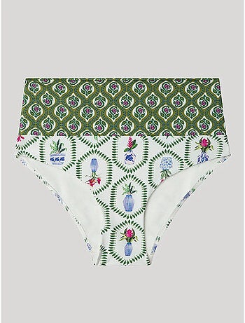 Culotte bikini multiposition imprimé