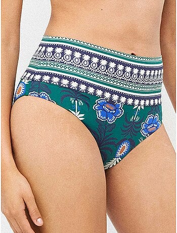 Culotte bikini multiposition imprimée