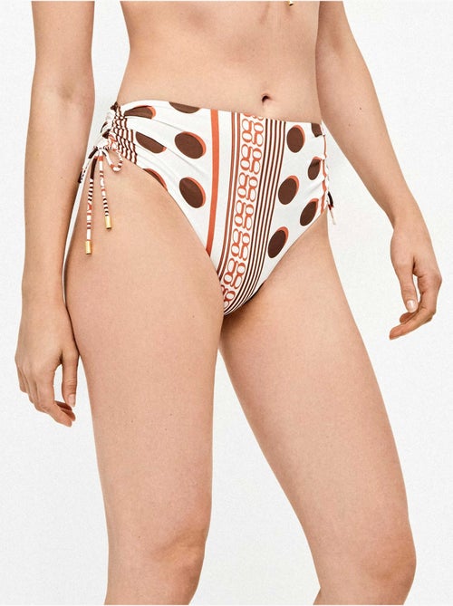 Culotte bikini taille haute imprimé monogramme - Kiabi Culotte bikini taille haute imprimé monogramme - Kiabi