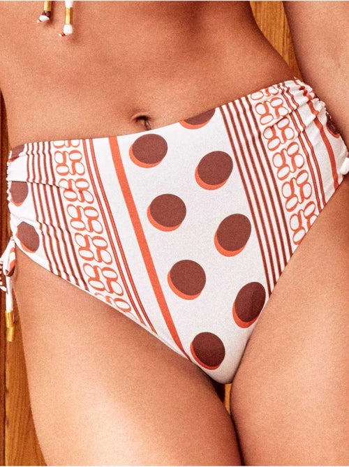 Culotte bikini taille haute imprimé monogramme - Kiabi Culotte bikini taille haute imprimé monogramme - Kiabi