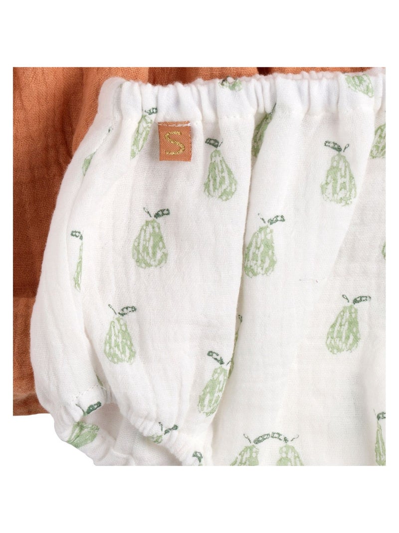 Culotte bloomer Bébé en coton lot de 2 - SAUTHON Blanc Orange - Kiabi