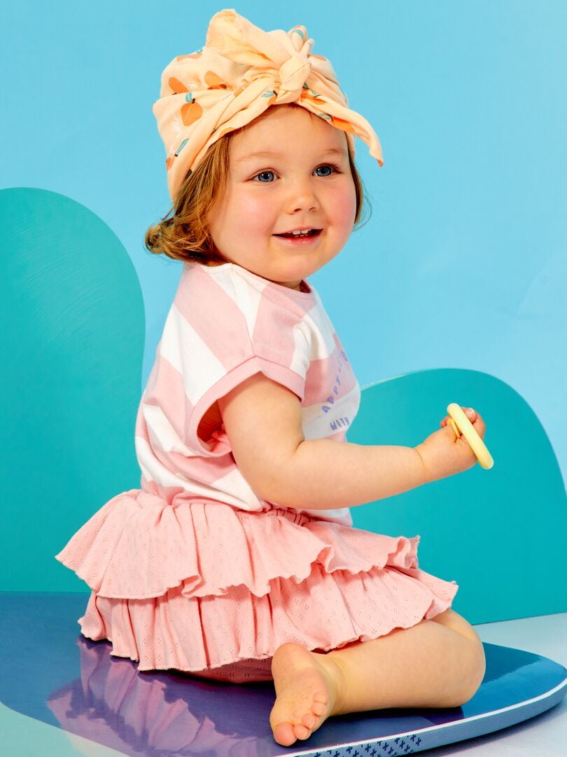 Culotte bloomer en maille pointelle Rose - Kiabi