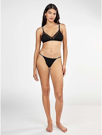Culotte brésilien fine dentelle à lanière