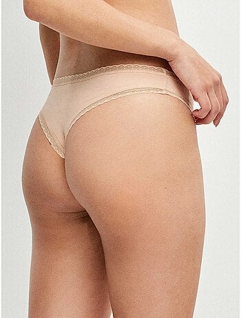Culotte brésilienne avec galon de plumetis