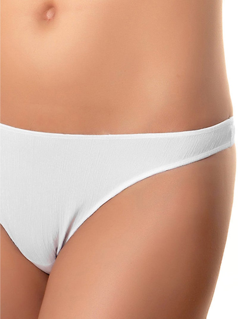 Culotte brésilienne Diabolo Blanc - Kiabi