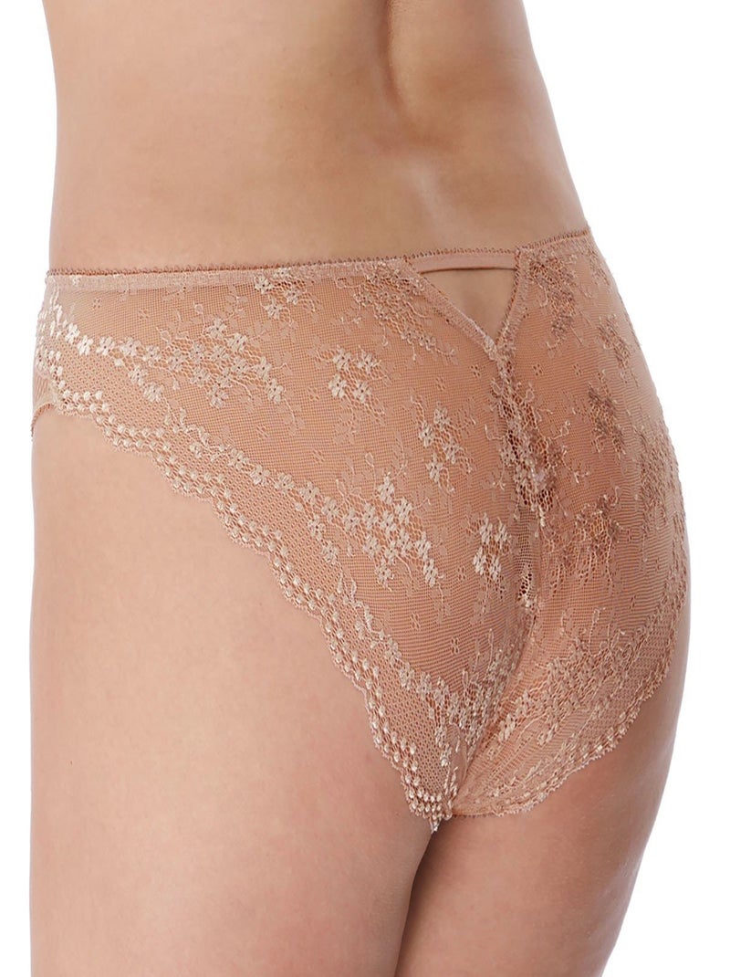 Culotte brésilienne dos dentelle Charley Beige - Kiabi