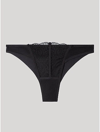 Culotte brésilienne en dentelle brodée