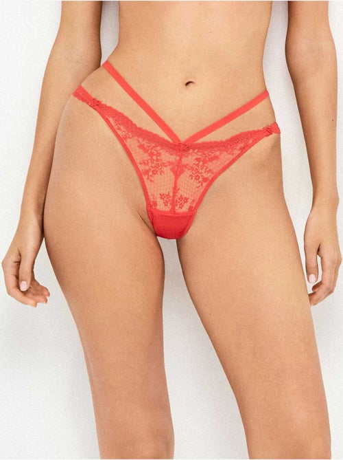 Culotte brésilienne en dentelle florale - Kiabi