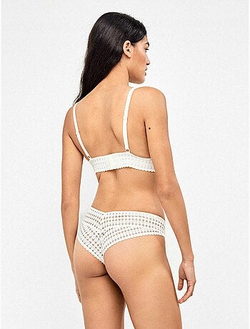 Culotte brésilienne en dentelle géométrique