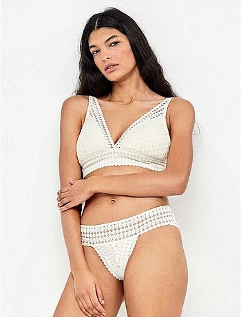 Culotte brésilienne en dentelle géométrique