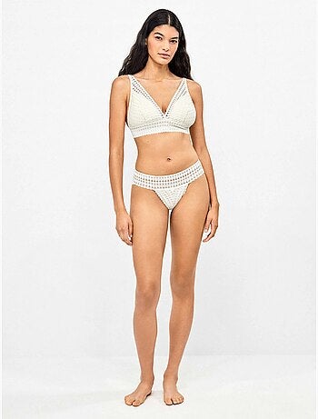 Culotte brésilienne en dentelle géométrique