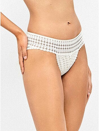 Culotte brésilienne en dentelle géométrique