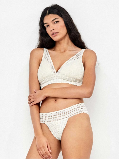 Culotte brésilienne en dentelle géométrique - Kiabi