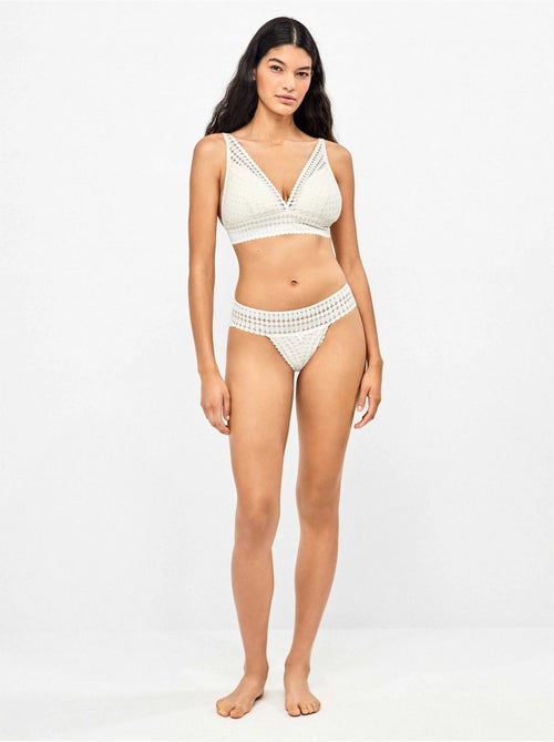 Culotte brésilienne en dentelle géométrique - Kiabi