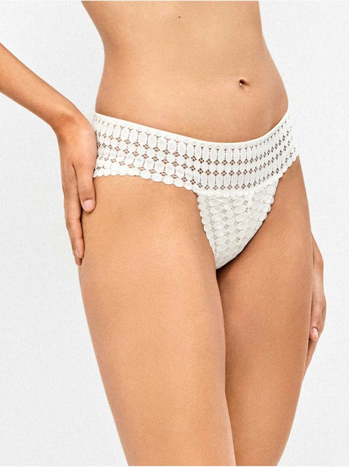 Culotte brésilienne en dentelle géométrique - Kiabi