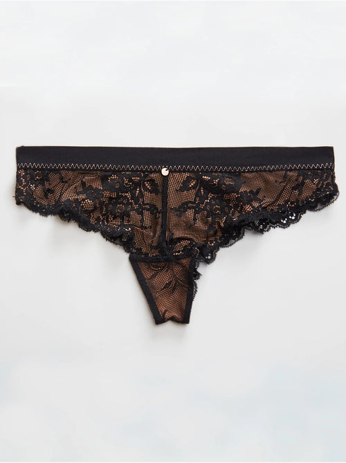 Culotte brésilienne en dentelle - Kiabi