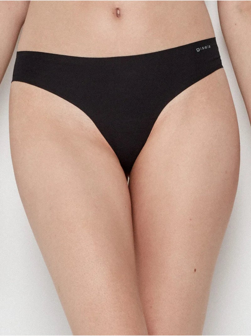 Culotte brésilienne en tissu de coton éco Noir - Kiabi