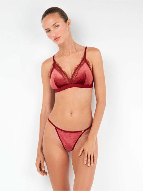 Culotte brésilienne en velours - Kiabi