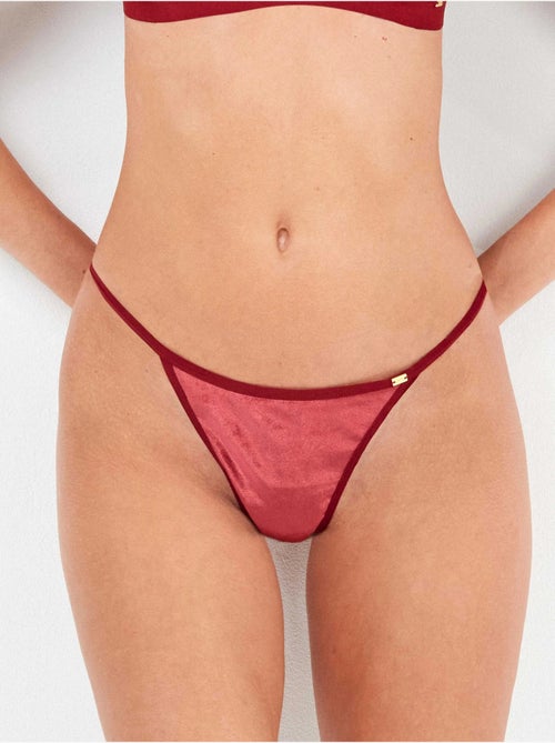 Culotte brésilienne en velours - Kiabi