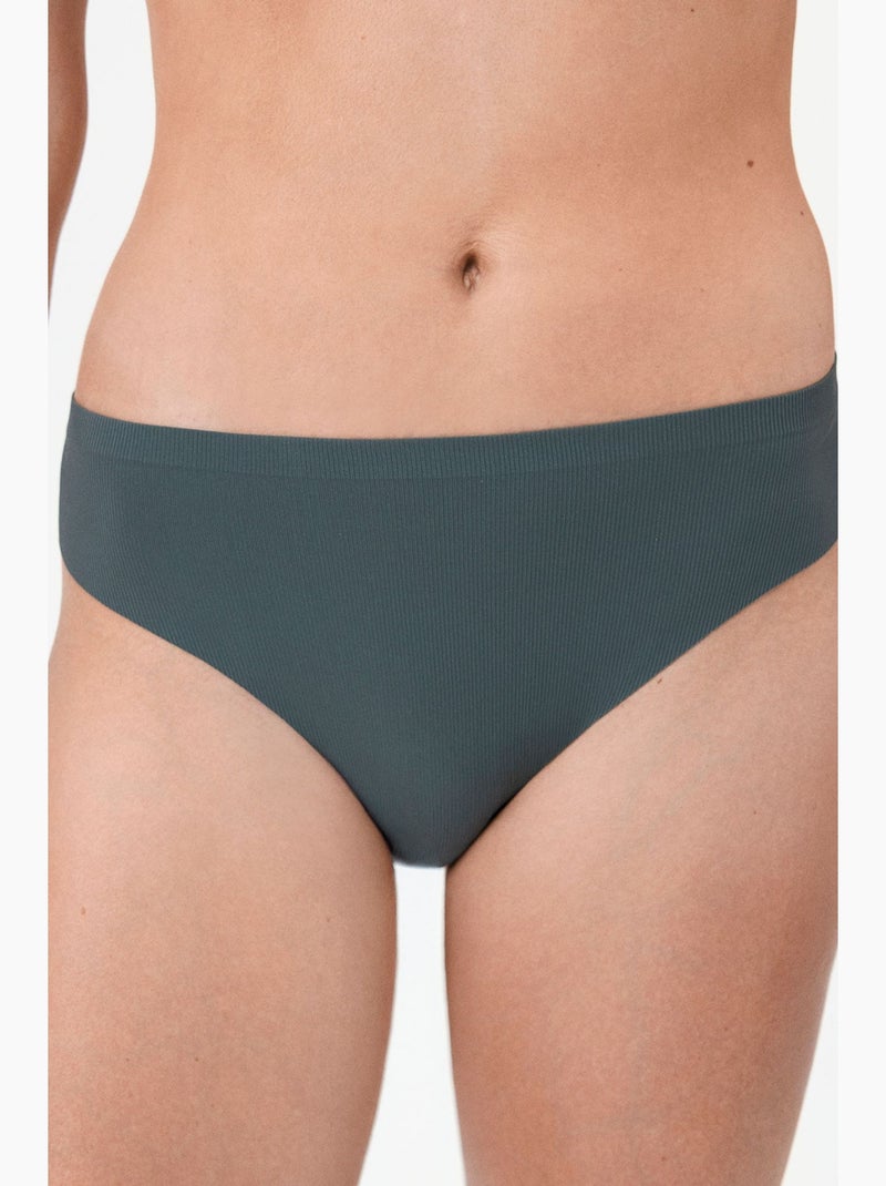 Culotte brésilienne sans traces penti Gris Noir - Kiabi
