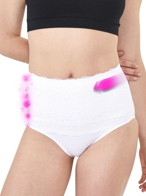 Culotte ceinture minceur en dentelle So'Slim pour femme - Kiabi