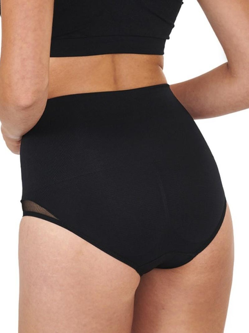 Culotte ceinture minceur en résille So'Slim pour femme Noir - Kiabi